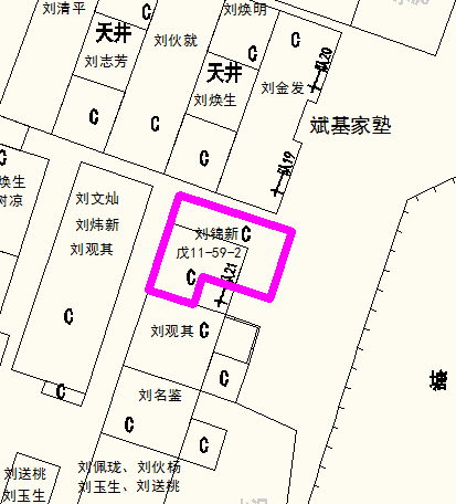 花山镇红群村刘锦新宅基地首次登记公告